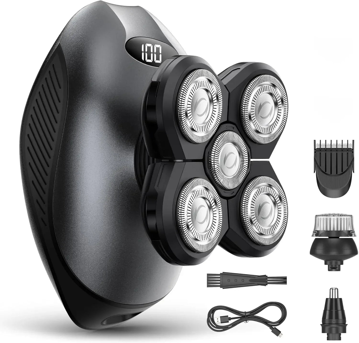 6D Magnetic Electric Shaver for Bald Head & Nose