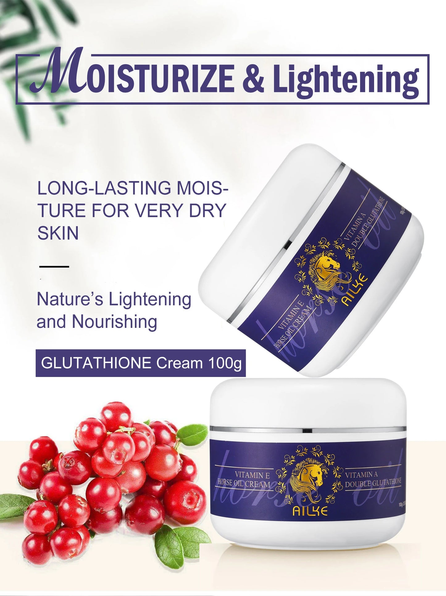 AILKE Vitamin A & Glutathione Brightening Cream 100ml