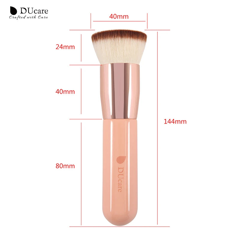 DUcare Flat Top Kabuki Foundation Brush – Synthetic Hair Makeup Brush