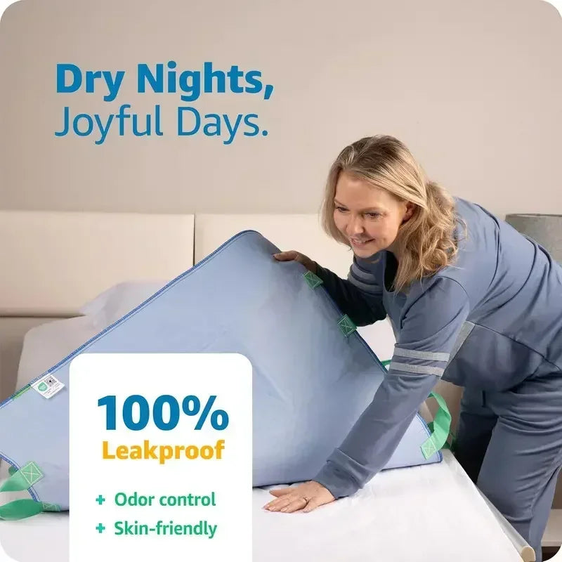 Reusable Bed Underpad with Carry Handles