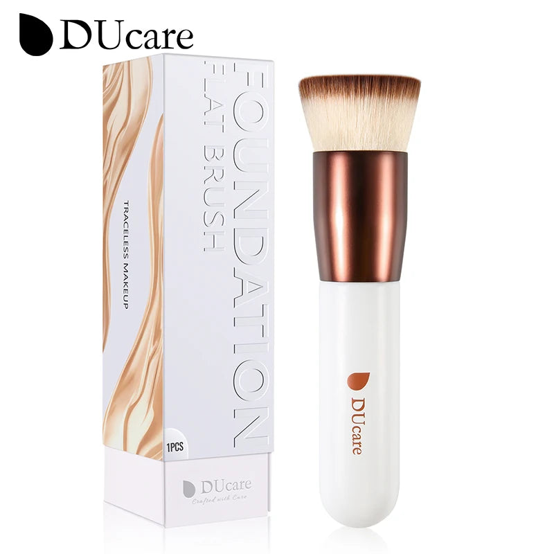 DUcare Flat Top Kabuki Foundation Brush – Synthetic Hair Makeup Brush
