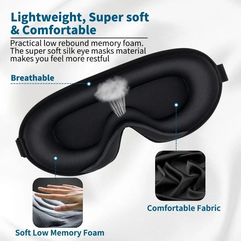 Deep Contour Sleep Mask with Soft Foam