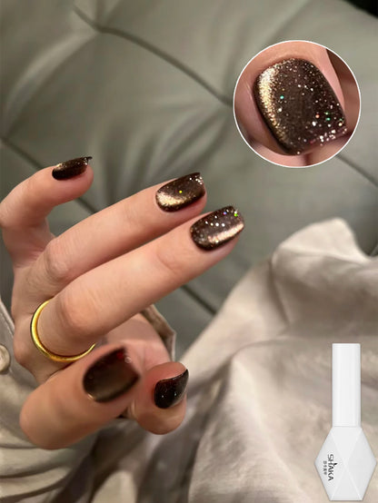 WS Black Glass Cat Eye Magnetic Gel Polish