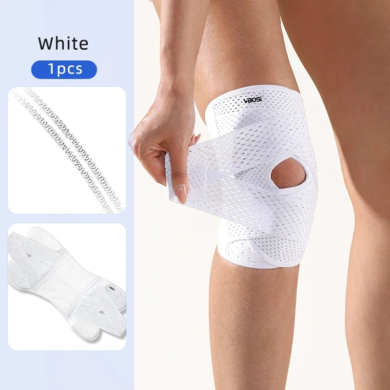 Breathable Knee Support with Side Stabilizers
