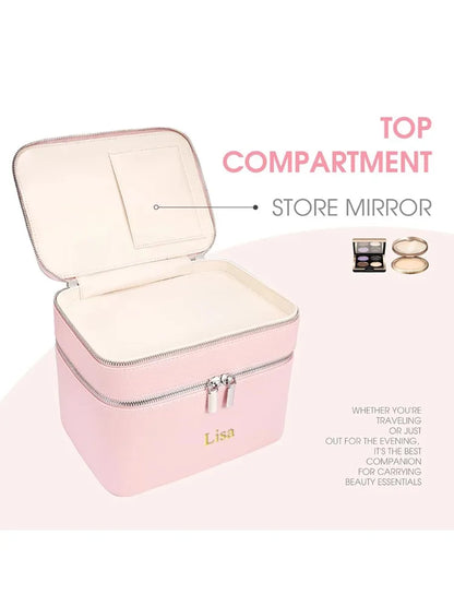 Double-Layer Makeup Organizer Bag