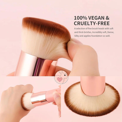 DUcare Flat Top Kabuki Foundation Brush – Synthetic Hair Makeup Brush