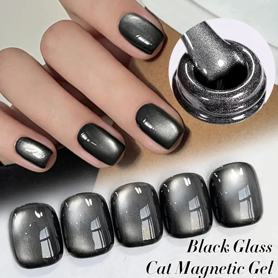 WS Black Glass Cat Eye Magnetic Gel Polish