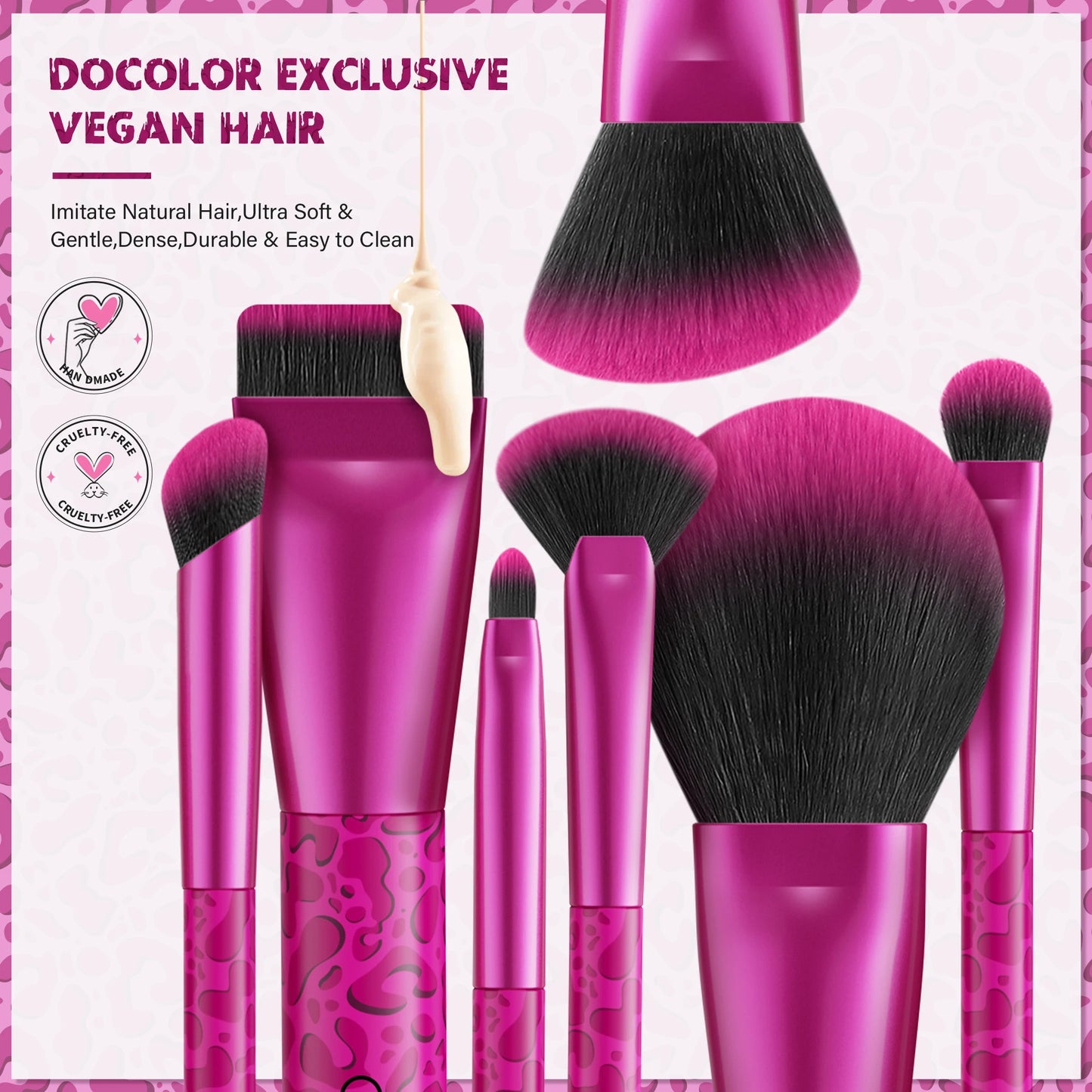 Docolor 12-Piece Pink Makeup Brush Set
