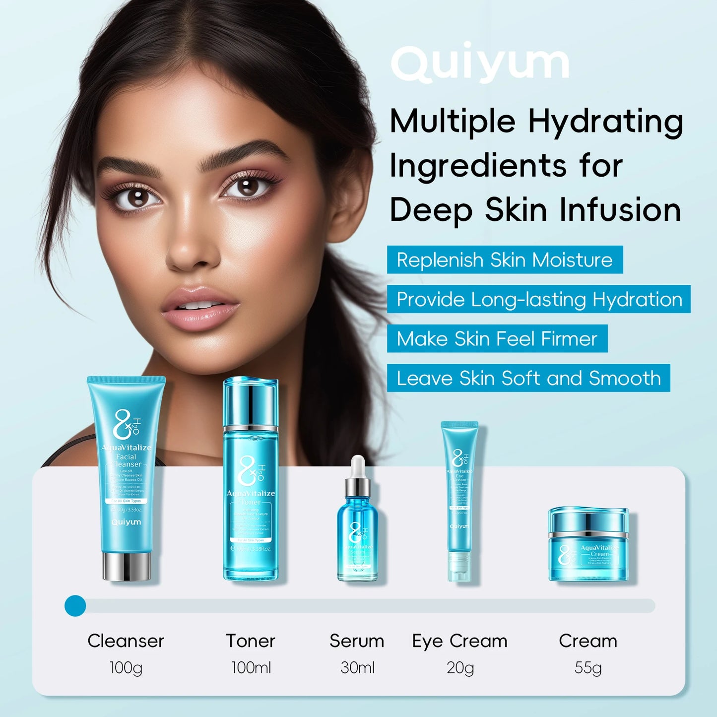 QUIYUM AquaVitalize Hydrating & Firming Skincare Set
