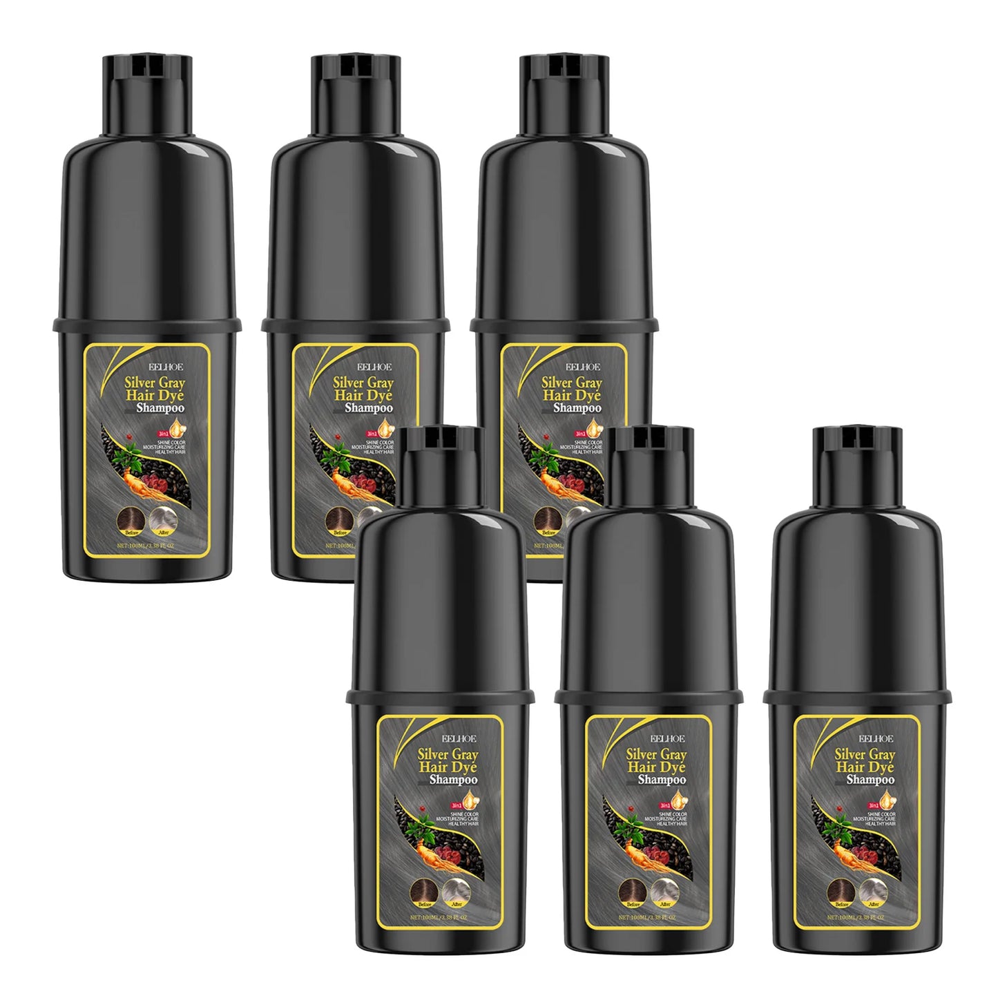 EELHOE Silver Gray Hair Dye Shampoo – 100ml