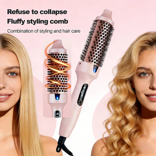 Electric Hair Straightener & Curler Comb