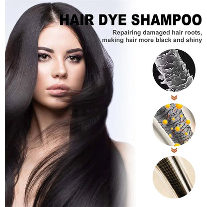 Black Hair Dye Shampoo 3-in-1 – 100ml