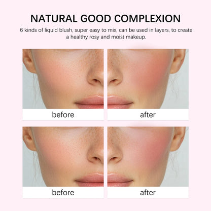 6-Color Matte Liquid Blush Stick – Lip & Cheek