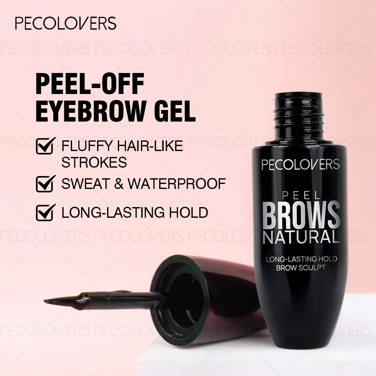 Peel-Off Tattoo Eyebrow Gel Waterproof & Long-Lasting Black Brown