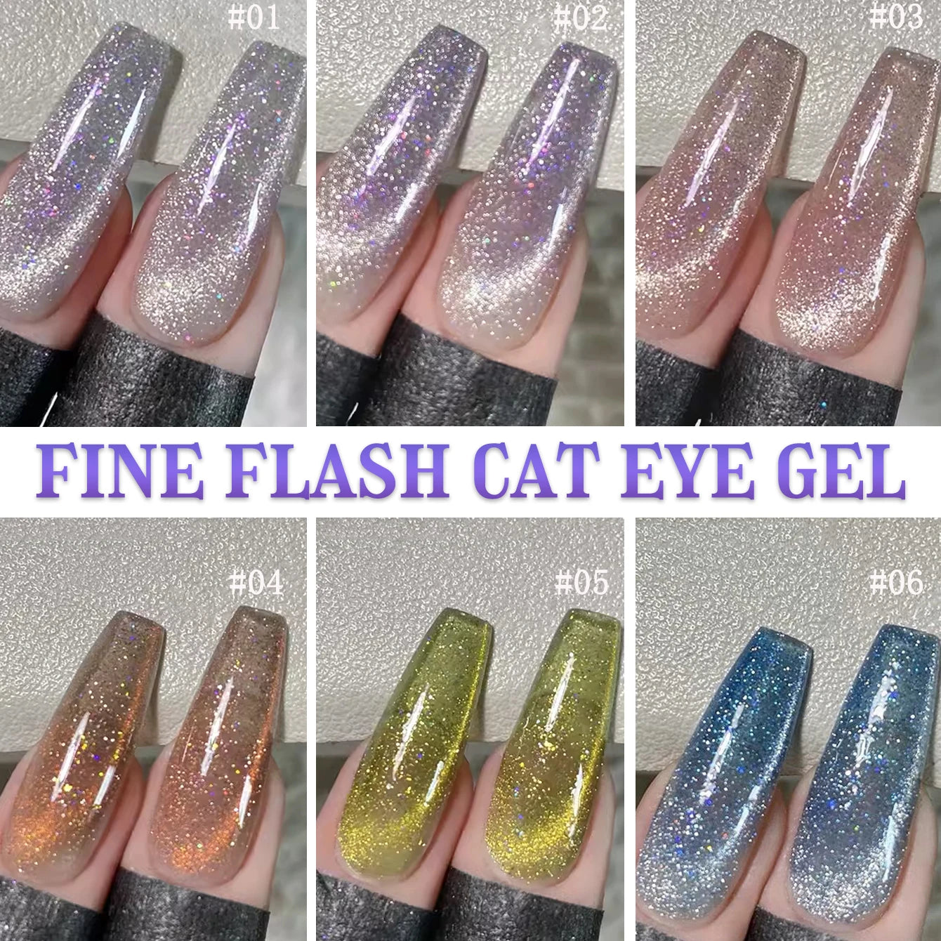 WS Black Glass Cat Eye Magnetic Gel Polish