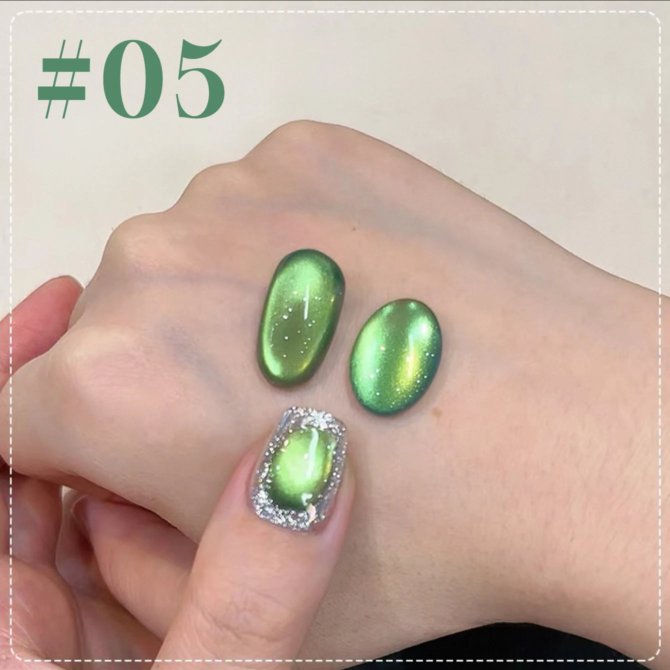 MIANEL 12ml Green Cat Eye Magnetic Gel Polish