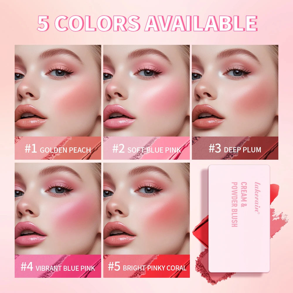 Lakerain 2-in-1 Cream & Powder Blush Palette