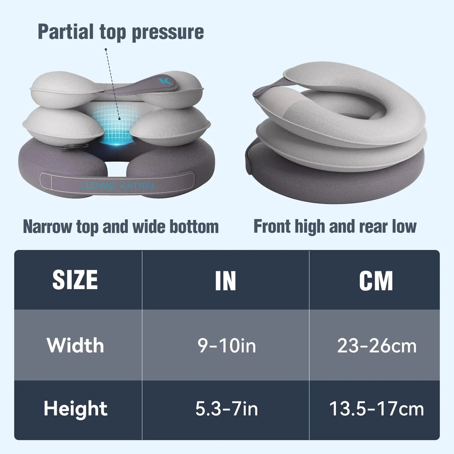 Inflatable Cervical Neck Support Pillow