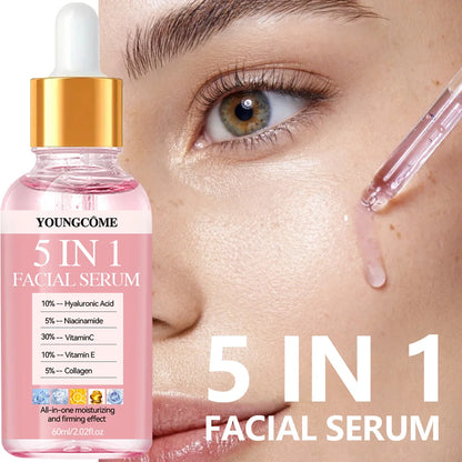 5-in-1 Face Serum – Vitamin C & Hyaluronic Acid