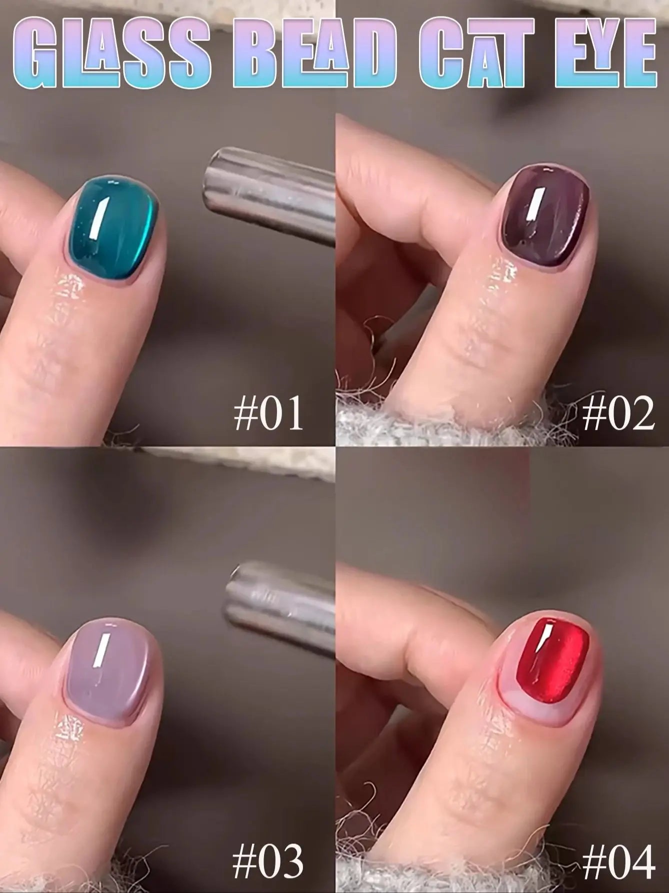 WS Black Glass Cat Eye Magnetic Gel Polish