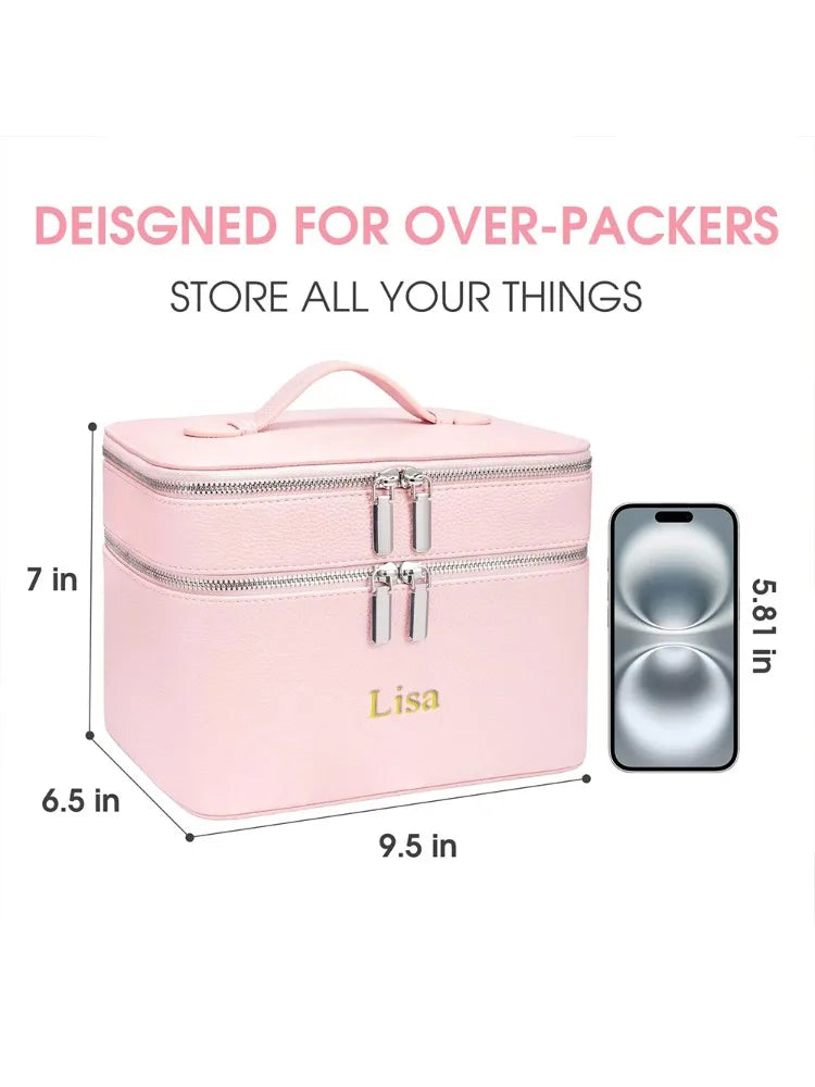 Double-Layer Makeup Organizer Bag