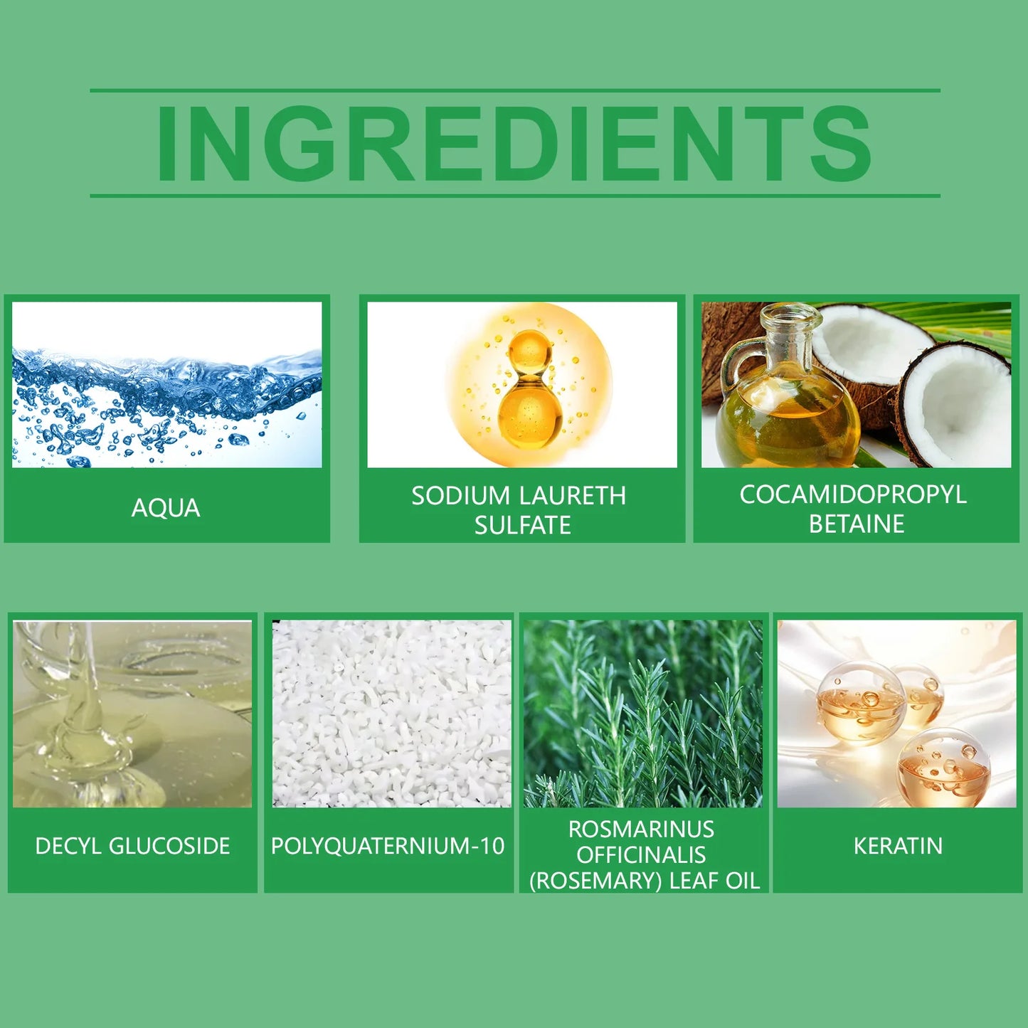 3pcs Rosemary Keratin Shampoo Set