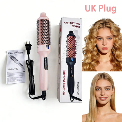 Electric Hair Straightener & Curler Comb