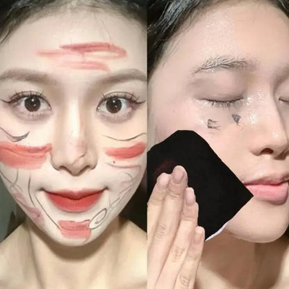 Black Bamboo Charcoal Facial Cleaning Cotton Pads