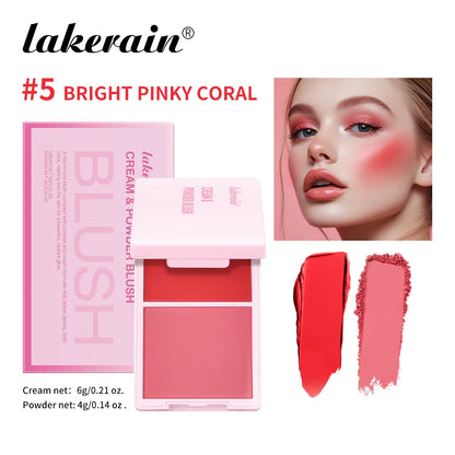 Lakerain 2-in-1 Cream & Powder Blush Palette