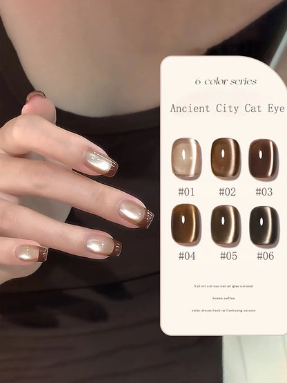 WS Black Glass Cat Eye Magnetic Gel Polish