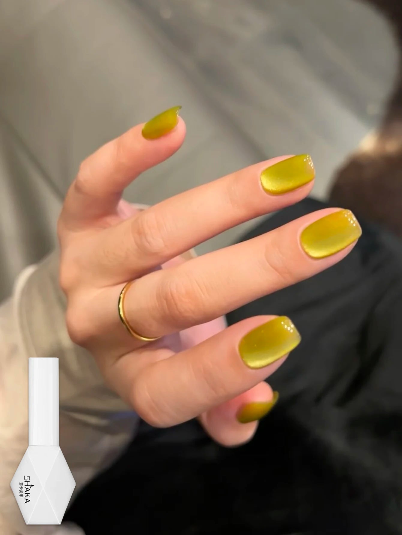 WS Black Glass Cat Eye Magnetic Gel Polish