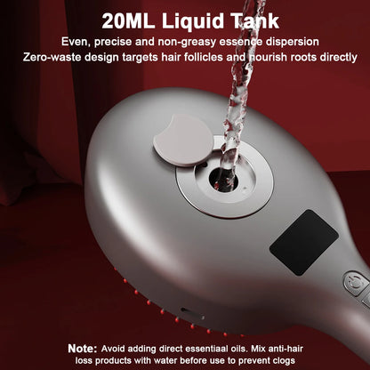 Electric Scalp Massager Comb with LED & Oil Applicator