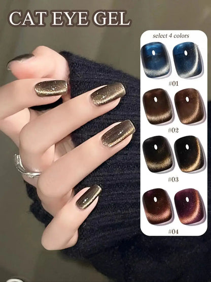 WS Black Glass Cat Eye Magnetic Gel Polish