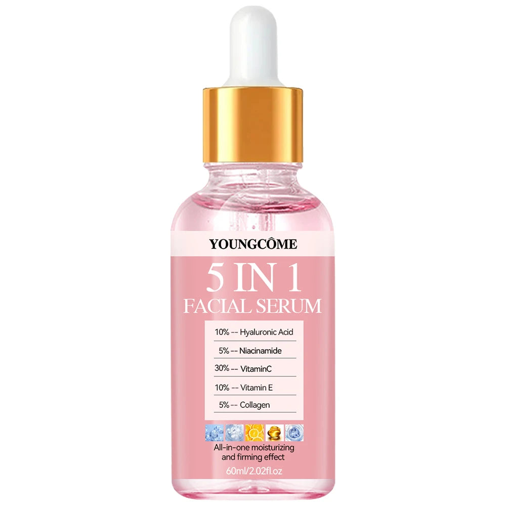 5-in-1 Face Serum – Vitamin C & Hyaluronic Acid