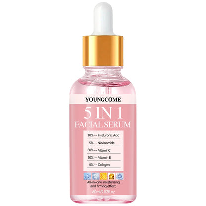 5-in-1 Face Serum – Vitamin C & Hyaluronic Acid