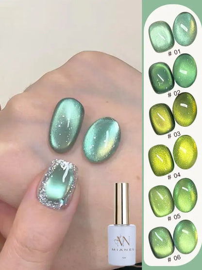 MIANEL 12ml Green Cat Eye Magnetic Gel Polish