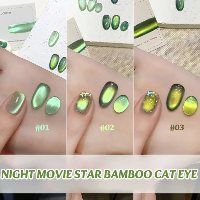 MIANEL 12ml Green Cat Eye Magnetic Gel Polish