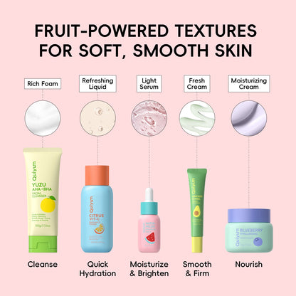QUIYUM Fruit Fresh Brightening & Hydrating Skincare Set