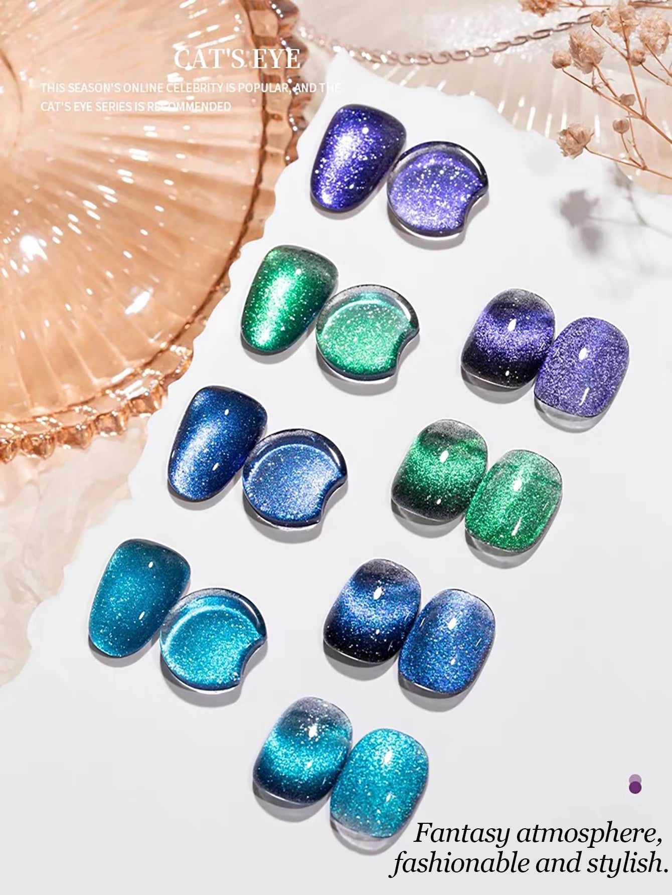 WS Black Glass Cat Eye Magnetic Gel Polish