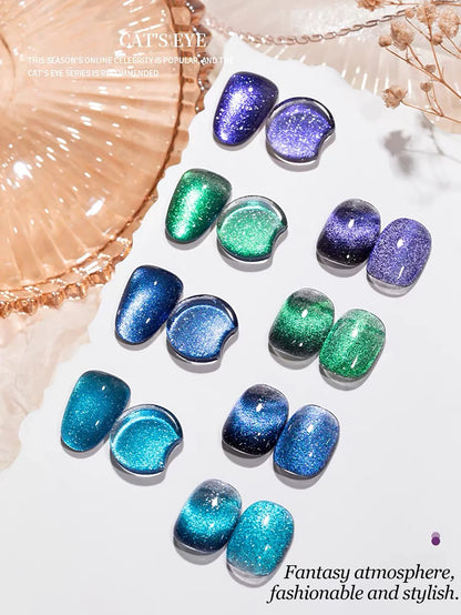 WS Black Glass Cat Eye Magnetic Gel Polish