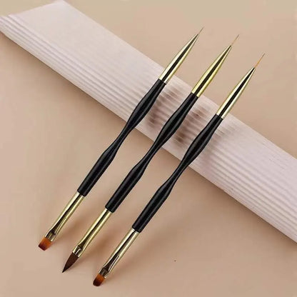 Double-Head Nail Art Pens – 3PCS Fine Detail