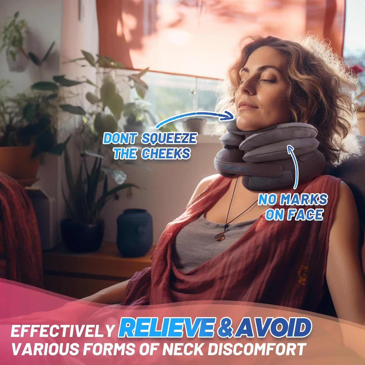 Inflatable Cervical Neck Support Pillow