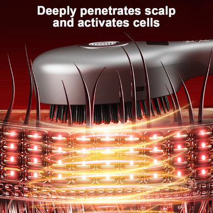Electric Scalp Massager Comb with LED & Oil Applicator