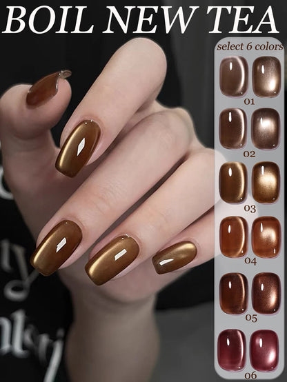 WS Black Glass Cat Eye Magnetic Gel Polish