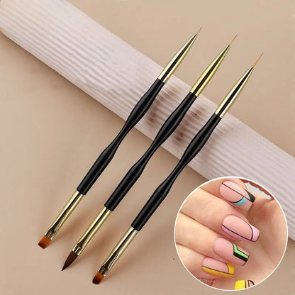 Double-Head Nail Art Pens – 3PCS Fine Detail