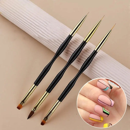 Double-Head Nail Art Pens – 3PCS Fine Detail