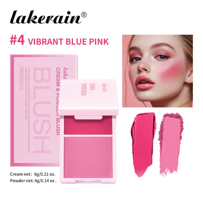 Lakerain 2-in-1 Cream & Powder Blush Palette
