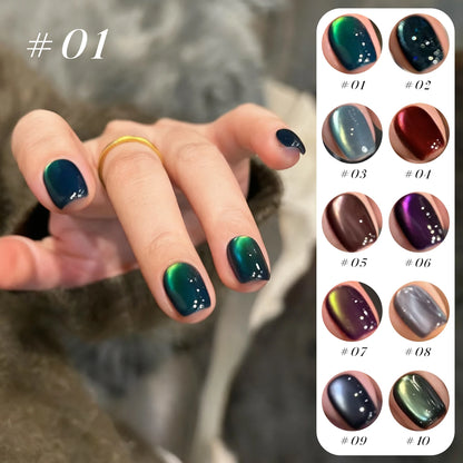 MIANEL 12ml Green Cat Eye Magnetic Gel Polish