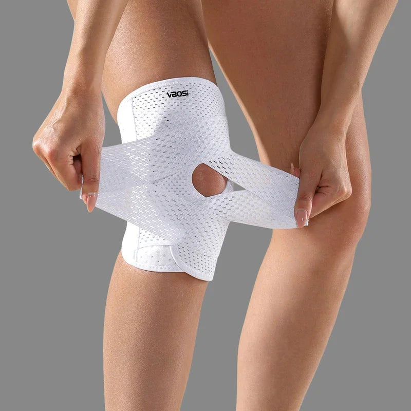 Breathable Knee Support with Side Stabilizers