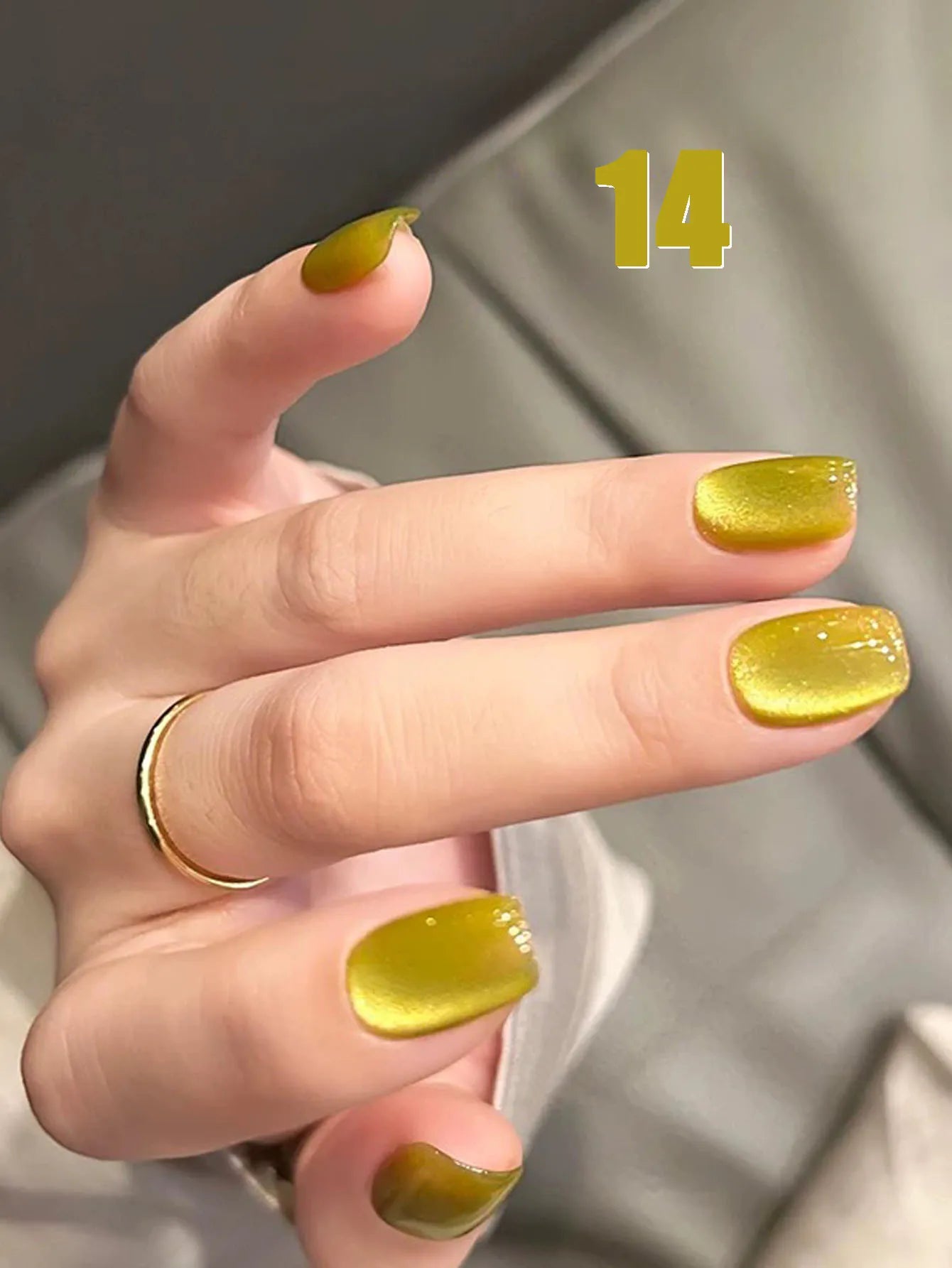 MIANEL 12ml Green Cat Eye Magnetic Gel Polish